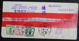 China Brief von 1919 in die Schweiz via Sibirien Cath. Missi