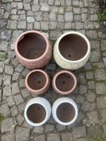 Set Topf, Terrakotta, Deroma, Durchmesser 21cm und 14cm