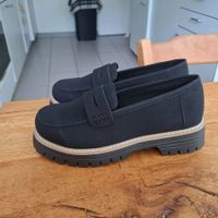 Schwarze Loafers Plateau Sohle Damenschuhe Grösse 39 NEU