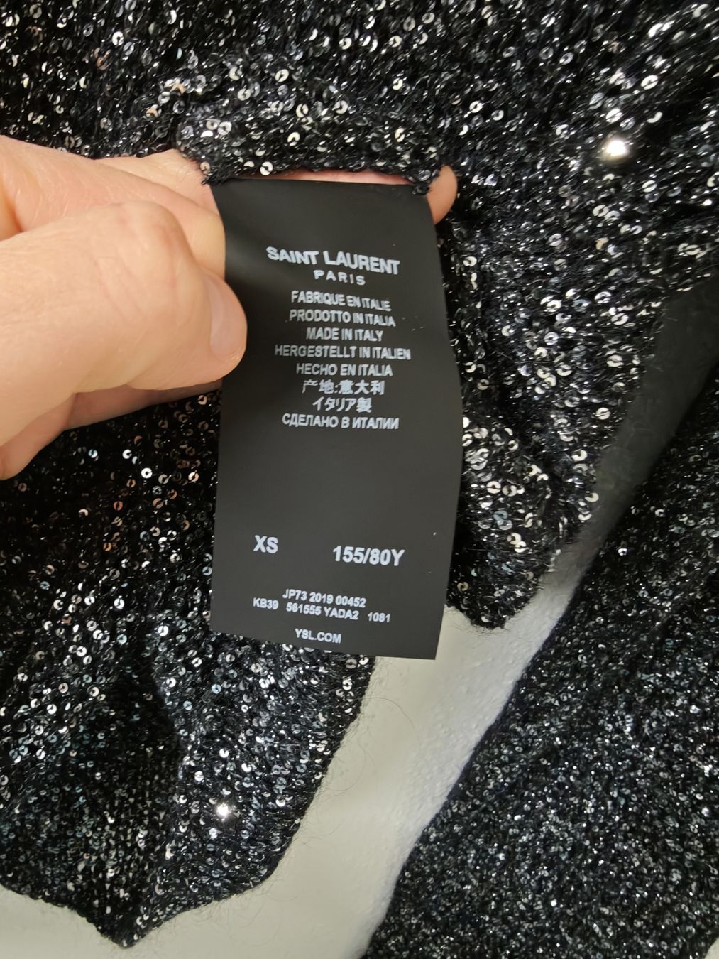 Saint Laurent Maglioni & Felpe: SAINT LAURENT Strickpullover Minipailetten Netz – Usato da Erlenbach ZH venduto da nlh 3