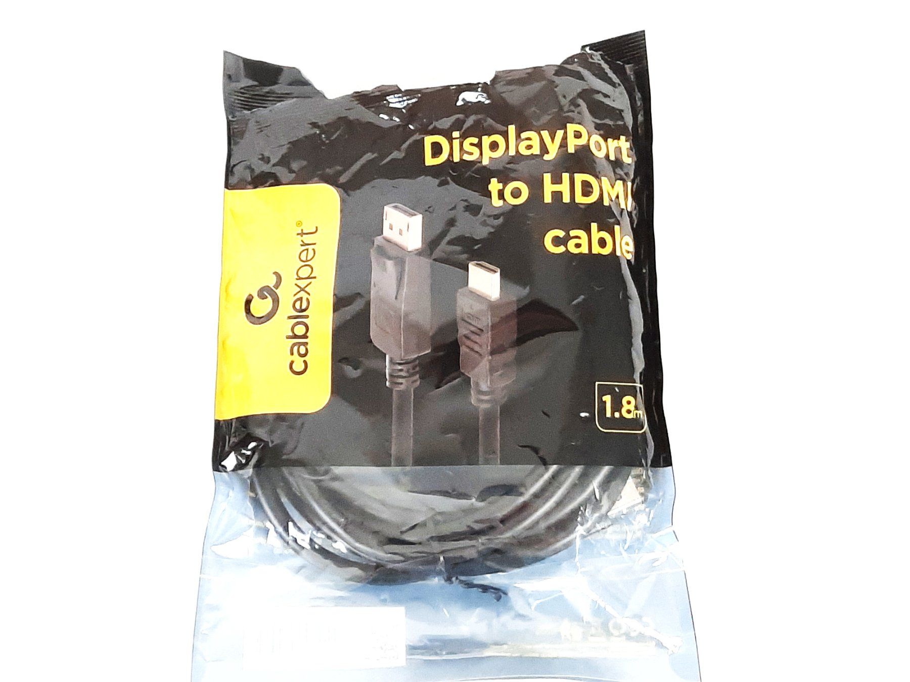 Kabel: CABLEXPERT DisplayPort — HDMI 1.80 m – Neu (gemäss Beschreibung) aus Beinwil am See von Restwert_Beinwil 1