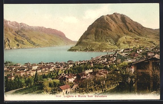 Cartoline postali: AK Lugano, Lugano e Monte San Salvatore – Usato da Berlin venduto da bartko-reher