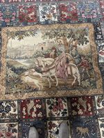Tapisserie ancienne the royal hunt . Scène charmante