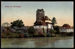 AK Aarwangen, Uferansicht mit Gasthof Bären