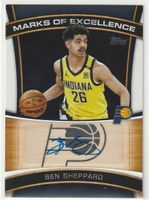 Ben Sheppard Topps Marks of Excellence Autograph Auto NBA