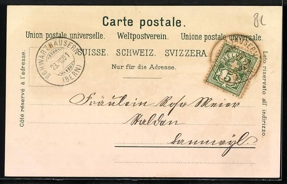 Cartoline postali: Litho Liestal, Strassenpartie mit Oberto – Usato da Berlin venduto da bartko-reher 1