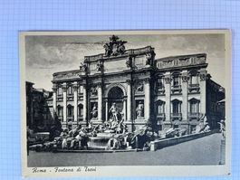 Postkarte alt, Roma - Fontana di Trevi, 1947