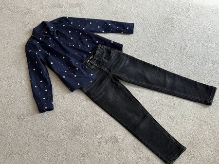 Slim Jeans + Hemd - C&A Jungen 128cm - 8 Jahre