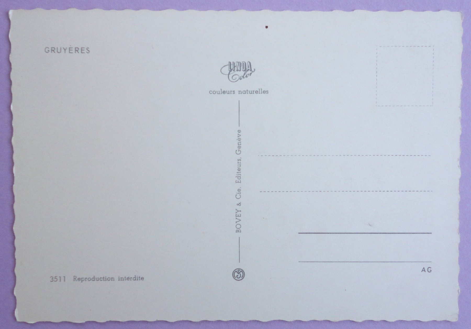 Cartoline postali: Gruyères – Usato da Fétigny venduto da Billy2miny 1