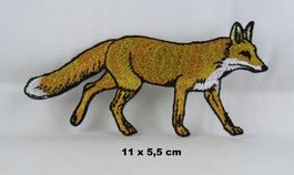 FUCHS  - Aufnäher - Aufbügler - Stickerei - 11x5,5cm