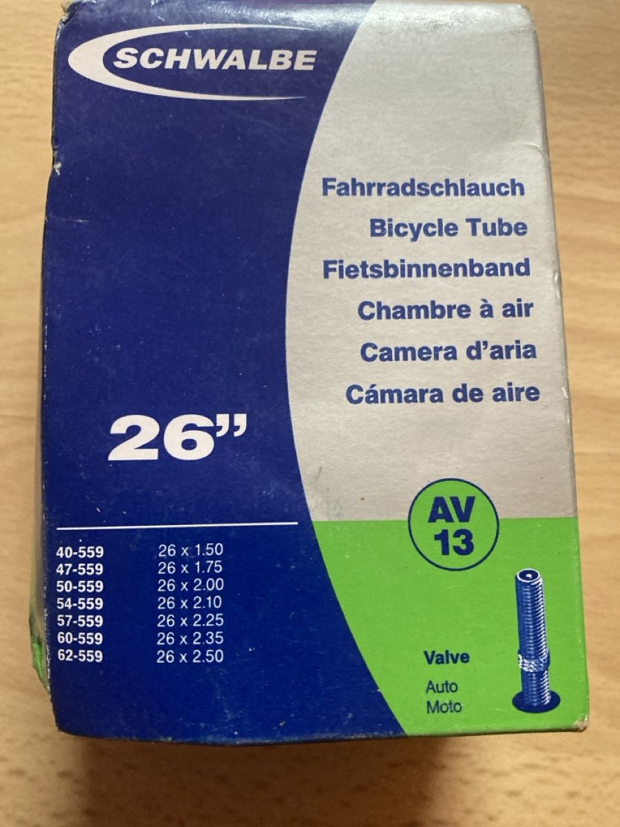 Pezzi di ricambio: Chambre à air Schwalbe 26 ´ – Nuovo e nell'imballaggio originale da Evionnaz venduto da roh_l5yz