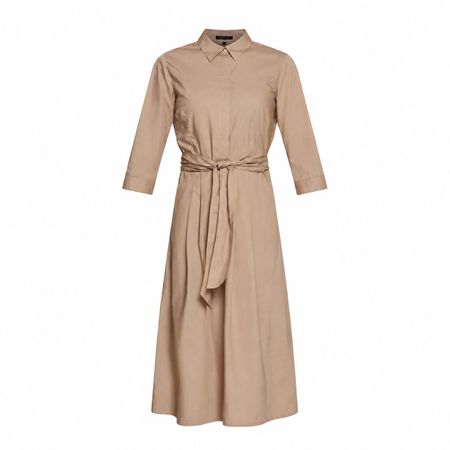 Marc O’Polo Hemdblusenkleid 100% Baumwolle, Gr. 42 – Beige