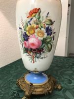 Antik Porzellan Tischlampe Handbemalt