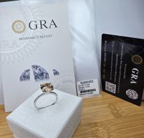 Bague argent avec diamant de moissanite de 5 ct certifié GRA