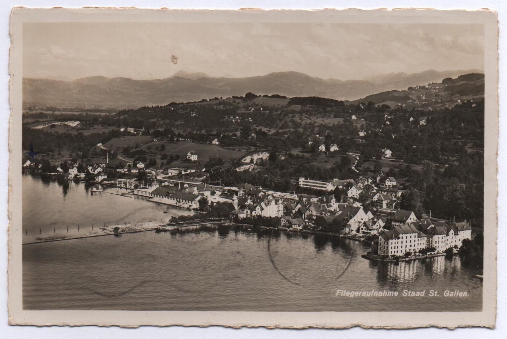 Cartoline postali: STAAD bei Rorschach - Fliegeraufnahme – Usato da Jona venduto da philajona