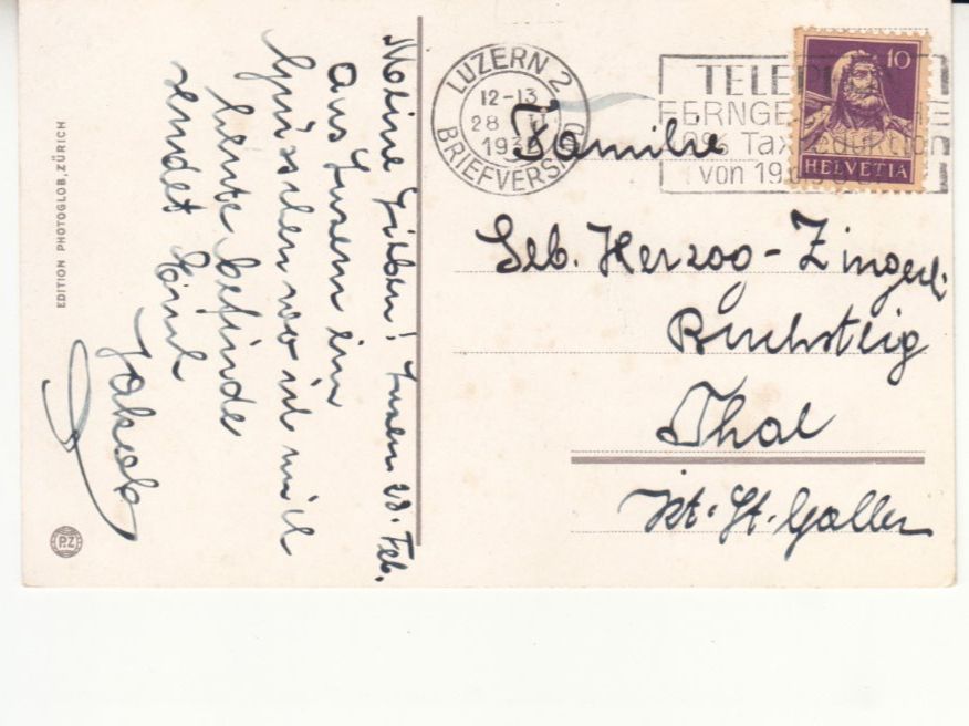 Cartoline postali: Luzern 1932 – Usato da Bürglen TG venduto da StampGraf 1