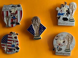 Fussball WM ⚽️ Pin Pins WORLD CUP USA 94 5 Stk