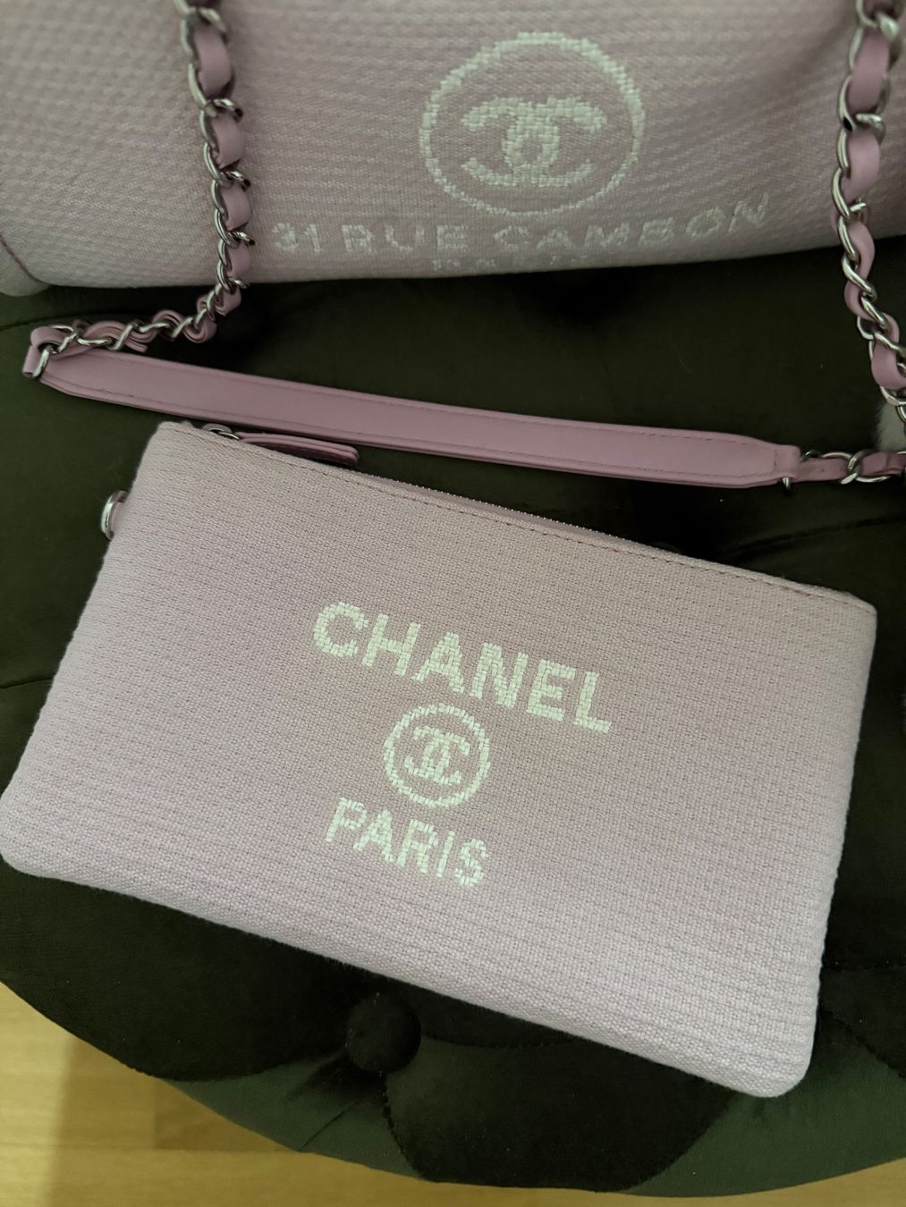 Chanel Taschen für Damen: Chanel Deauville Small hellrosa  mit Pochette – Gebraucht aus Lutzenberg von Schatzkiste88 1