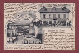 Bonfol - 2 images - Hôtel de la Gare - 1908
