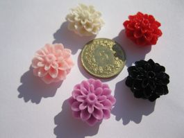10 Filigrane Deko Blumen 16mm, Mix