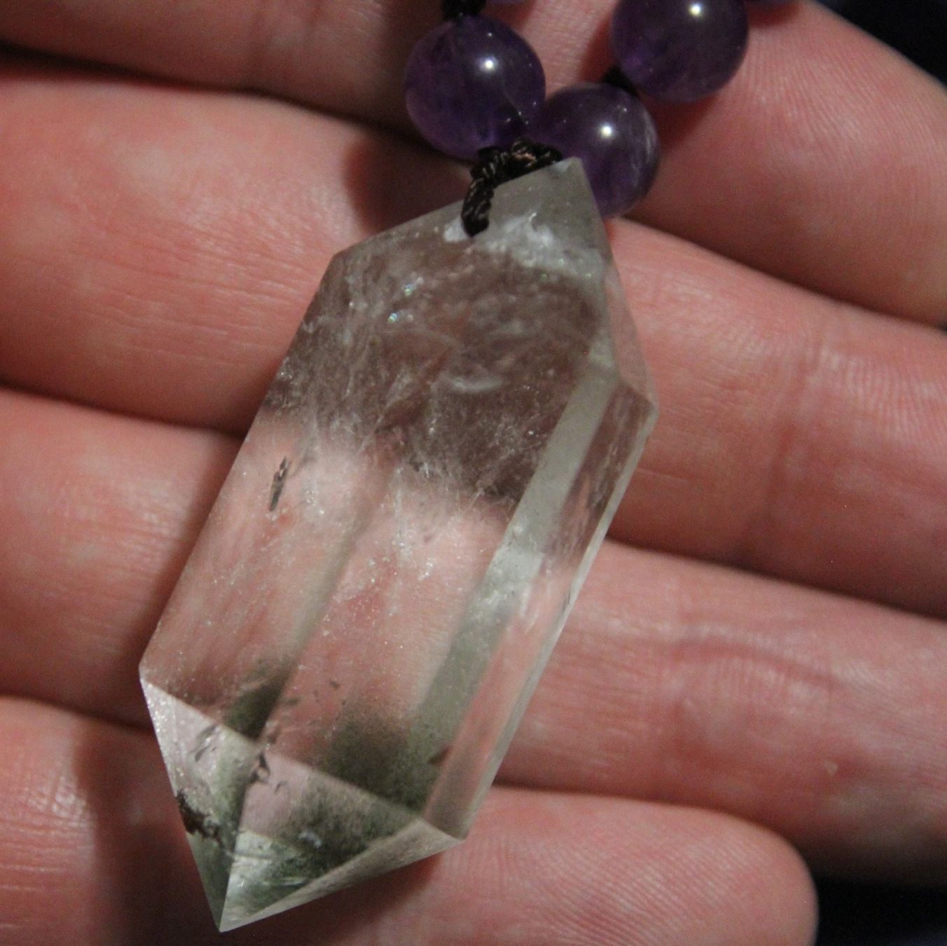 Ketten: Neu: Mega Bergkristall Amethyst Kette Collier 68 cm lang – Neu (gemäss Beschreibung) aus Matten b. Interl von EdelsteineInterlaken 6