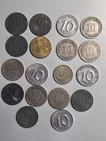 18 Deutschschland 10 Pfennig Münzen Konvolut, gemischt