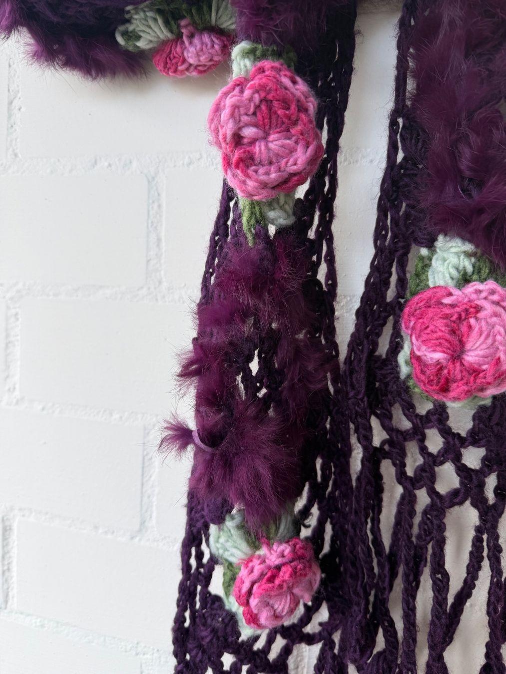 Foulard & Sciarpe: Schal Mit Blumen 🌺 und Pelz – Nuovo (secondo la descrizione) da Brütten venduto da Rod816 1