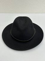 Vintage Filzhut aus 100% Wolle in Schwarz Gr. 59