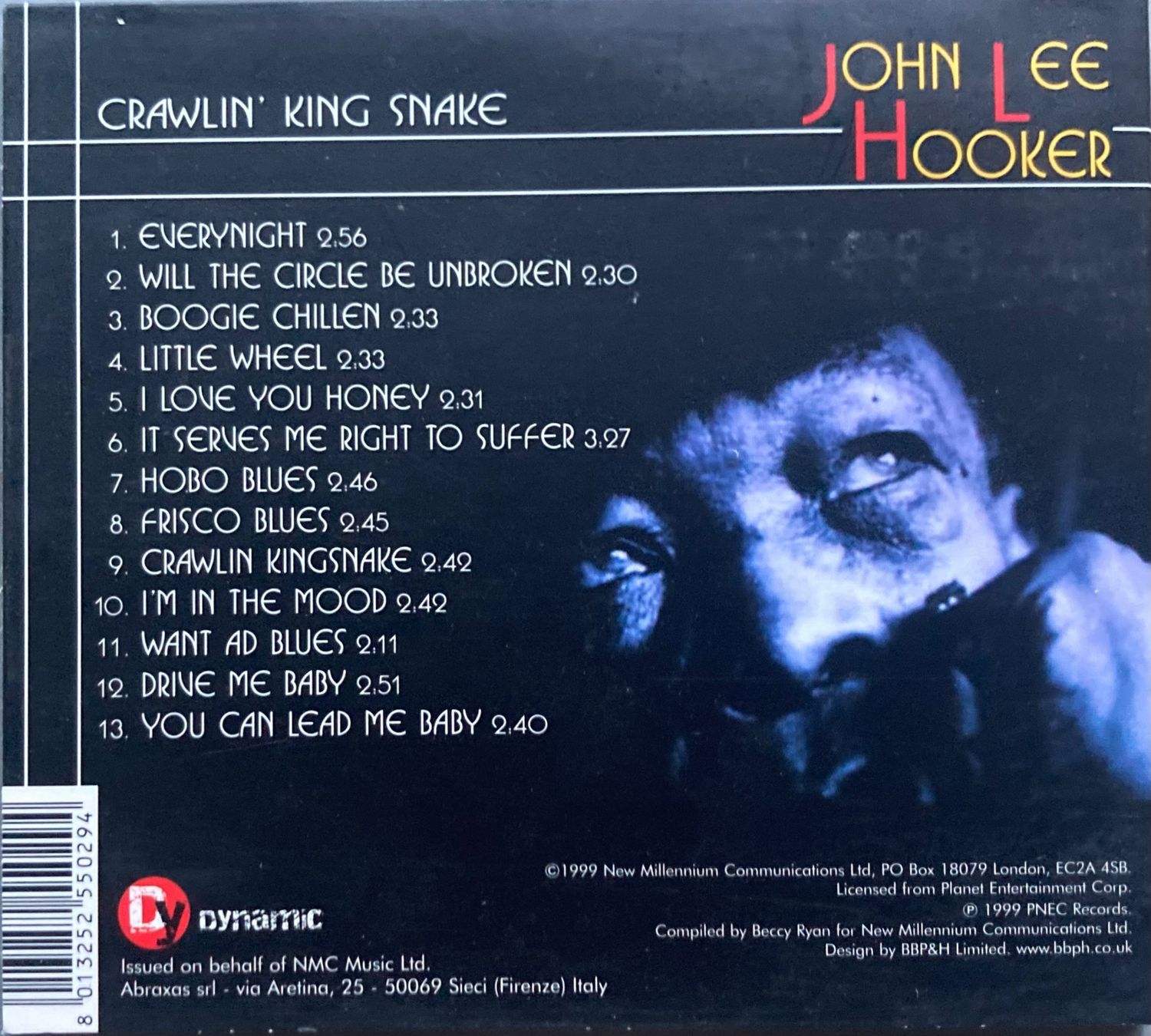 Dischi in vinile: JOHN LEE HOOKER - CRAWLIN' KING SNAKE – Usato da Poliez-Pittet venduto da Newtown-Records 1