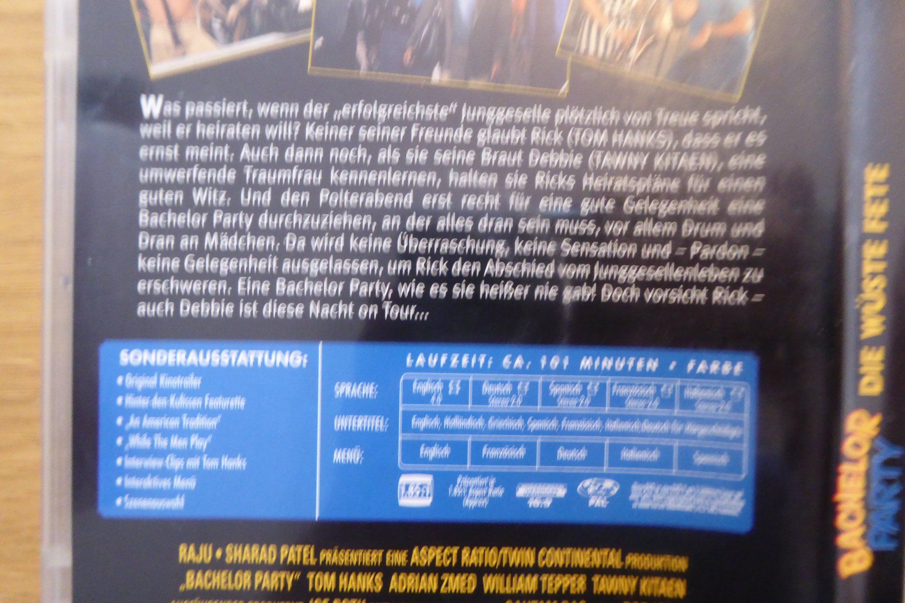 Tutti i DVDs: DVD Bachelor Party Tom Hanks – Usato da Allschwil venduto da Summelsarium 2