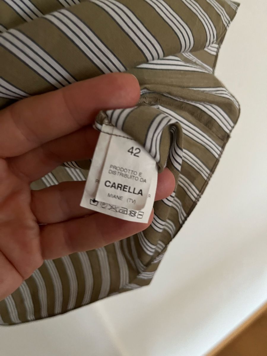 Camicette: TONET Bluse Gr. 42 Khaki/Weiss – Usato da Wädenswil venduto da Iana32 2