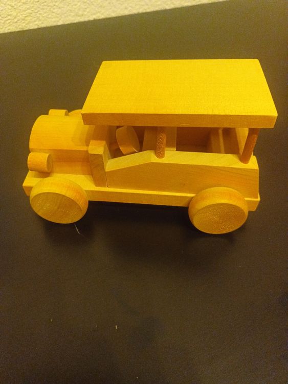 Holzauto zum Selbstbemalen Spielzeug Fahrzeug voiture 1