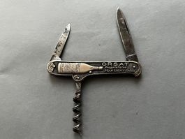 Sackmesser Kaufmann/Solingen 85 mm mit Orsat/Wallis-Relief