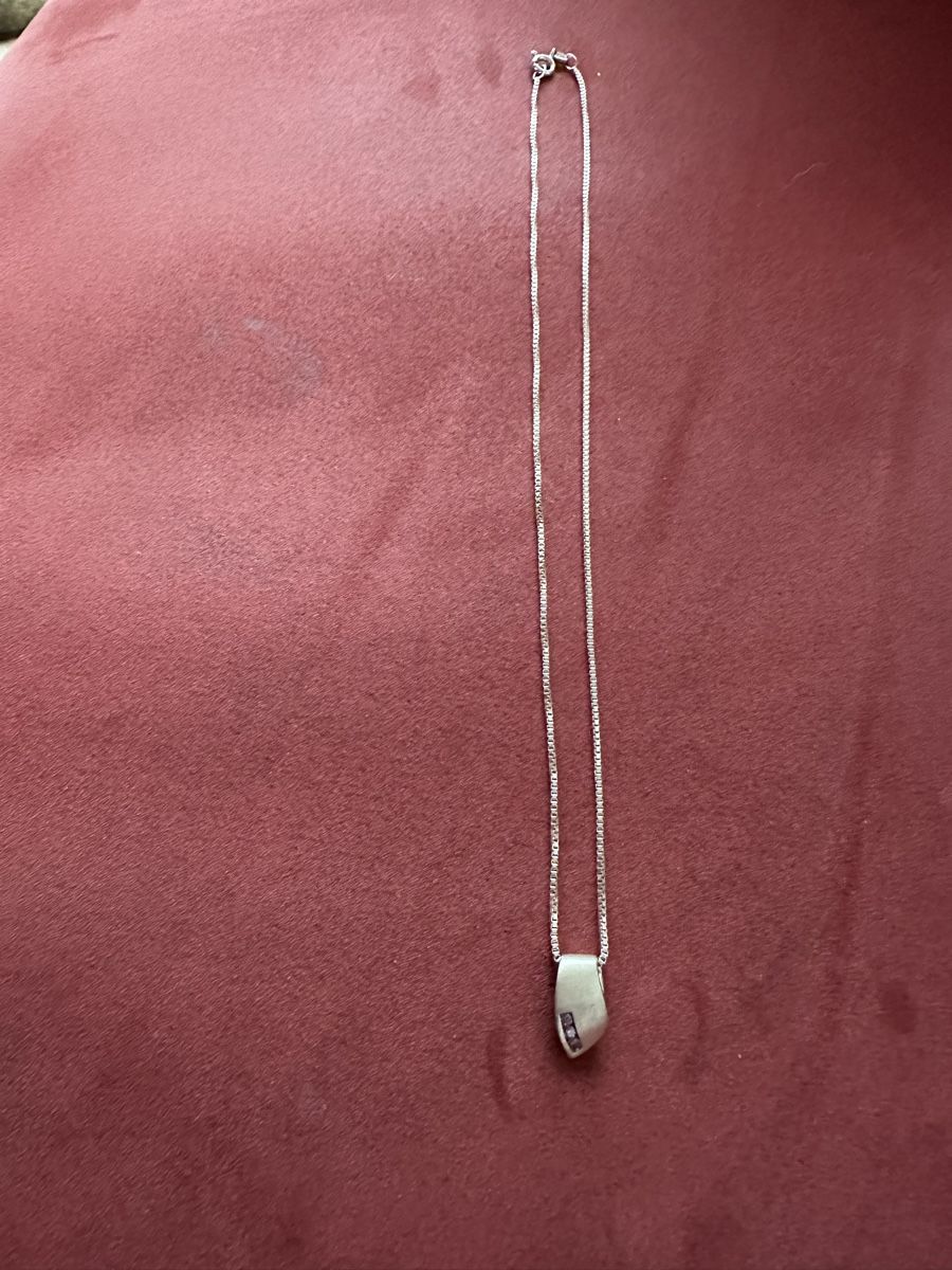 Catenine: 835 Silberkette mit 925 Anhänger 40 cm – Usato da Herbriggen venduto da Sehrazade