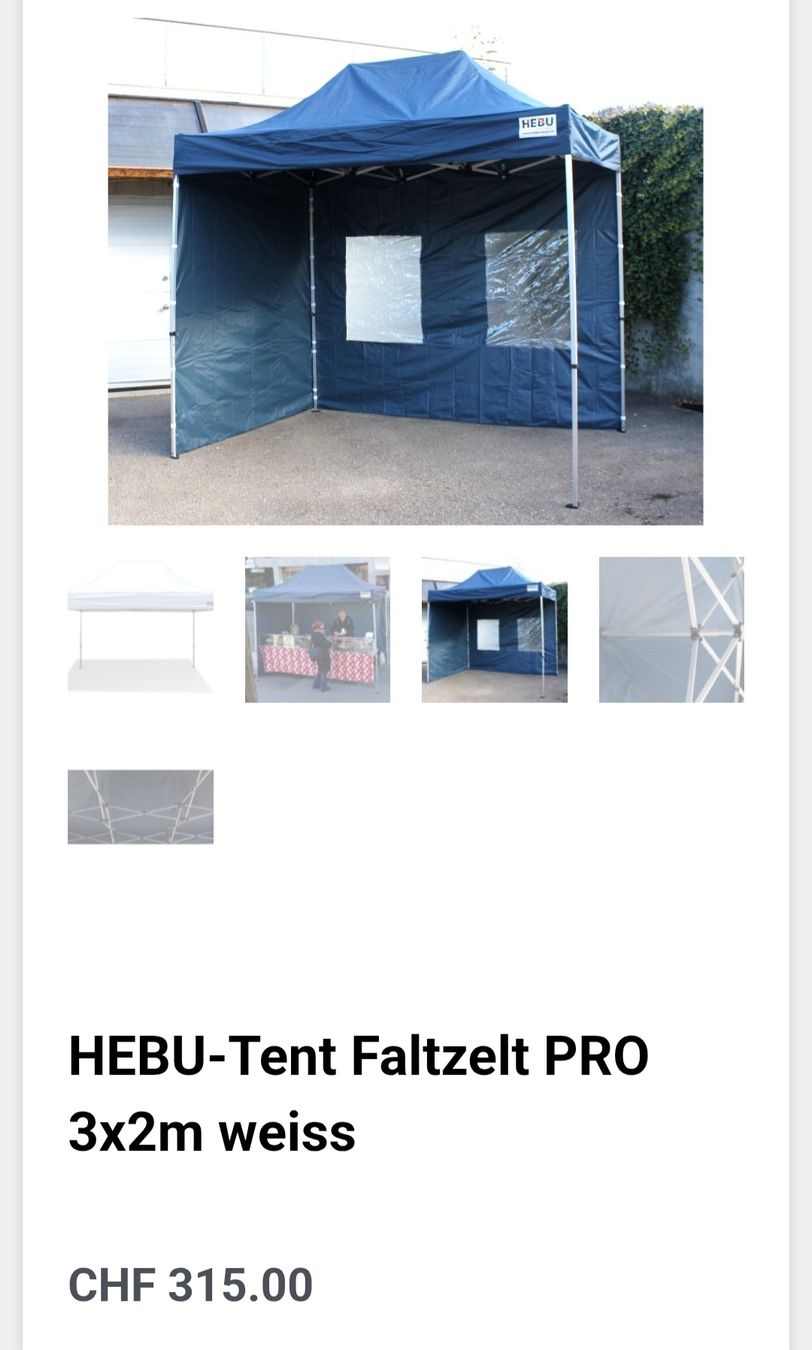 Tende & Padiglioni: Zelt HEBU dunkelblau 3x2m – Usato da Grüt (Gossau ZH) venduto da wisdomio7 9