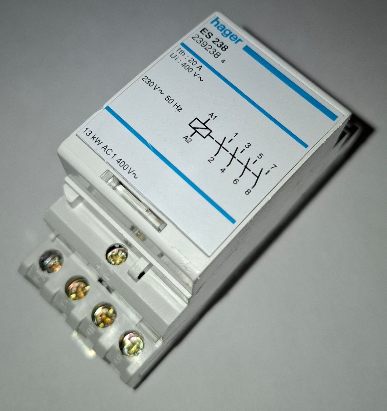 Hager Elektronikbauteile: Hager Schütz Relais ES 238 20 A – Gebraucht aus St. Gallen von WWL 1