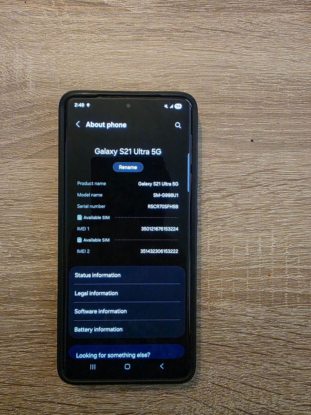 Samsung Handys / Smartphones: Samsung S21 Ultra 128GB noir – Gebraucht aus Sion von Edpiba_11 1