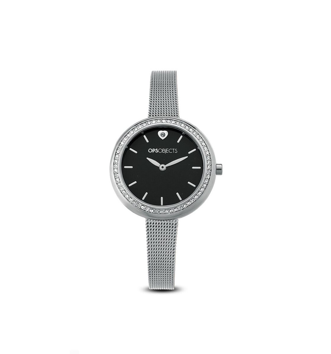 Orologi: Orologio Ops Objects Argento e nero con cristalli Nuovo! – Nuovo e nell'imballaggio originale da Osogna venduto da lil_kfs9