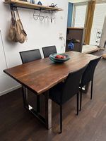 Massiver Esstisch aus Akazienholz  160 × 70 cm