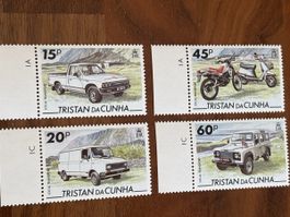 Briefmarken Tristan da Cunha, 4er Set, Top Zustand!