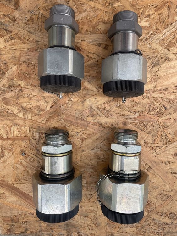 Anschweißrahmen Oilquick OQ60-5 mit 2x1/4, 2x 3/4 und 1x 1/2 Kupplungen für Schere mit Lecköl