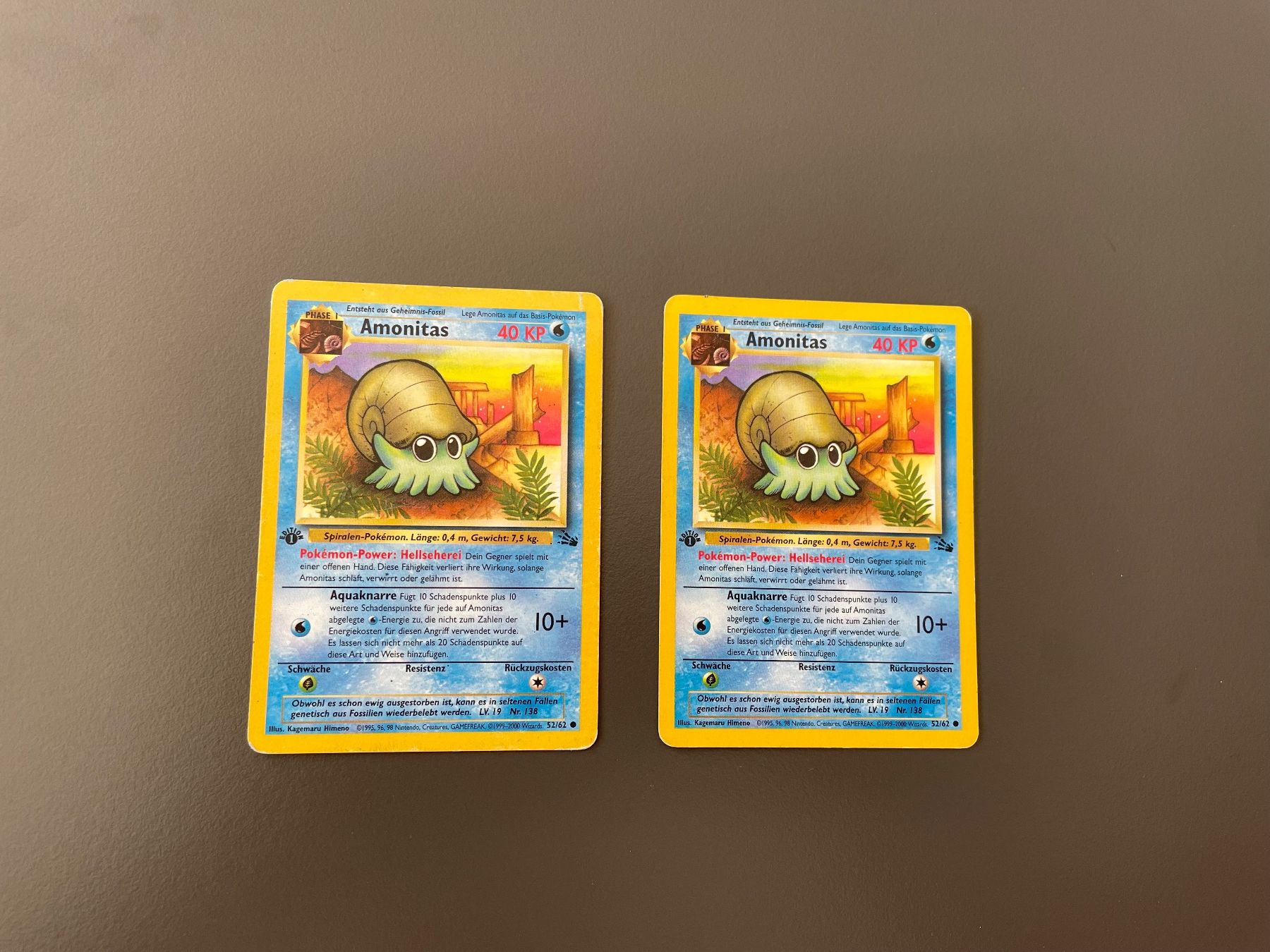 Pokémon Sammelbilder & Trading cards: Pokemonkarten: Amonitas 1. Edition / DE – Gebraucht aus Naters von Silenthawk156