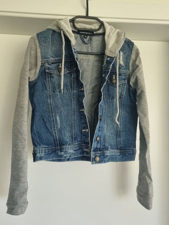 Hoodie Jeansjacke Damen, Gr. S