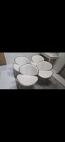 West Elm White Leather Chair 4 Stühle 