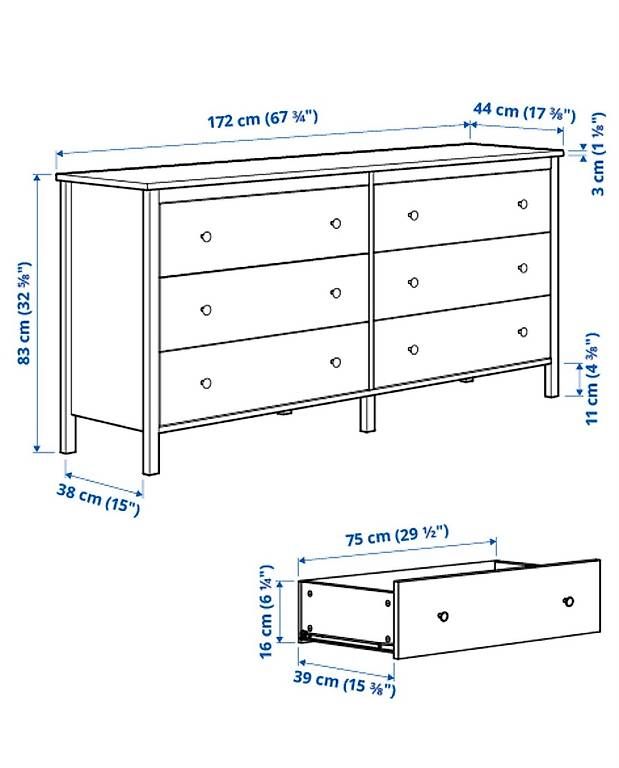 Commodes: Ikea Kommode mit 6 Schubladen KOPPANG – D'occasion à Neftenbach par pationline 1