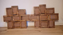 2 Bilderrahmen für je 9 Fotos aus Mangoholz
