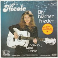 Nicole - Ein bisschen Frieden 7" Vinyl ESC Winner 1982