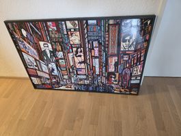 Gerahmtes New York Bild, Wandbild, Times Square Motiv.