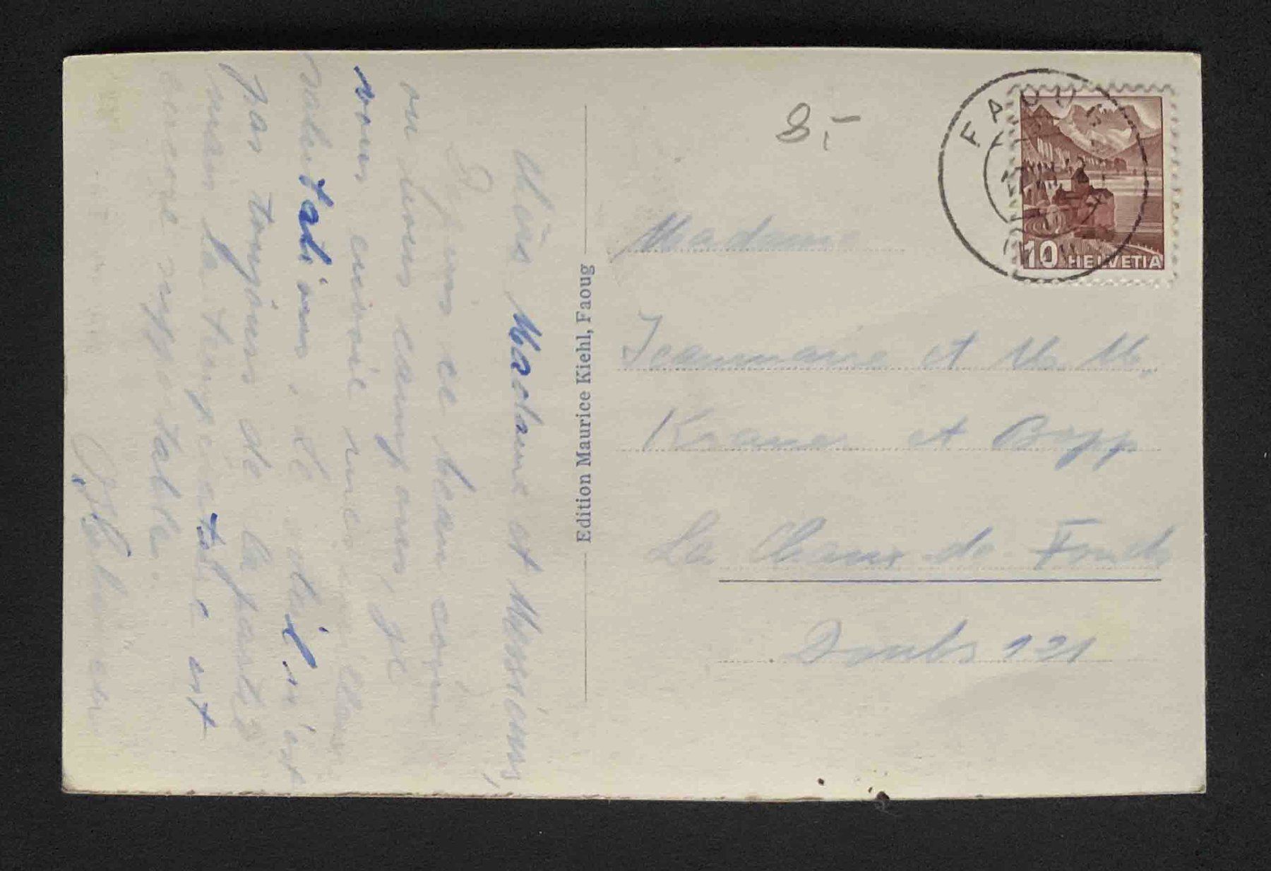 Cartes postales: AK Faoug En Verdeau – D'occasion à Goldau par artelier1 1