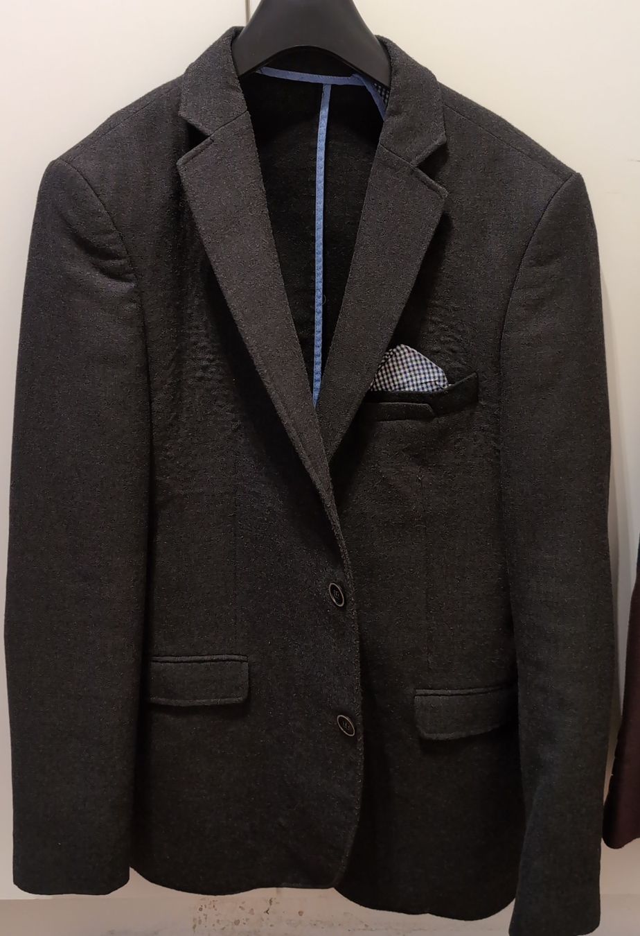 Giacche: Herren Sakko dunkelgrau Strukturstoff – Usato da Root venduto da Rey